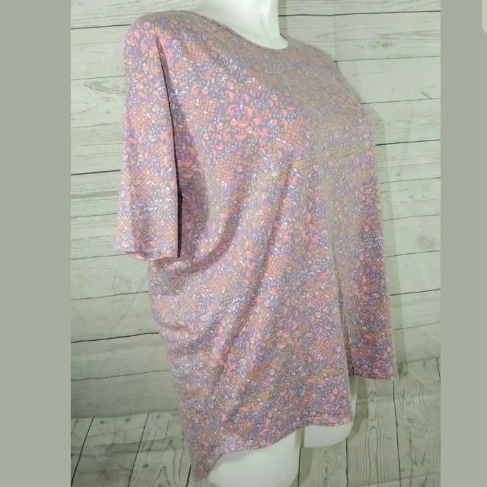 LULAROE ASYMMETRICAL HEM OVERSIZE TUNIC SHIRT TOP - Picture 2 of 5